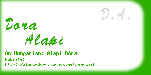 dora alapi business card