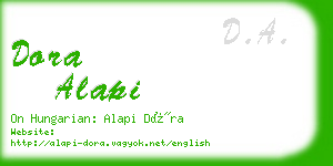 dora alapi business card